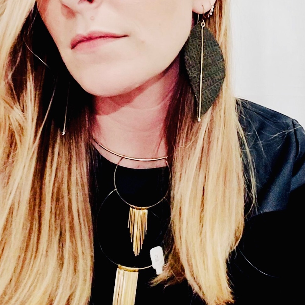 Leather Leaf Weightless Statement Earrings